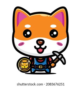 cute shiba inu mascot character