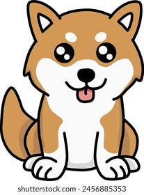 Un lindo estilo Shiba Inu cachorro kawaii