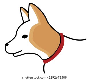 Cute Shiba inu smiling, vector illustration, Shiba inu (SHIB) coin symbol vector.