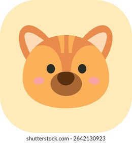 Cute Shibainu Dog Face Icon