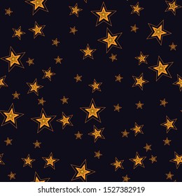 Cute Shining Stars Seamless Pattern
