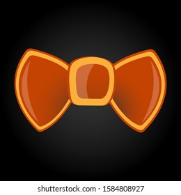 Cute shiny red and yellow bow tie