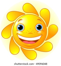 Cute and shiny Sun