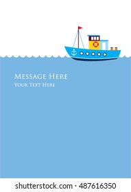 cute ship message card