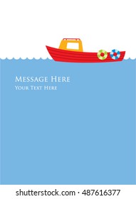 cute ship message card