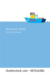 cute ship message card