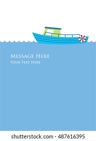 cute ship message card