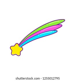 cute shooting star and comet
