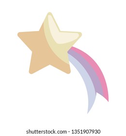 cute shooting star isolated icon