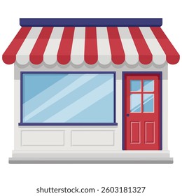 Cute shop icon isolated vector illustration on white background