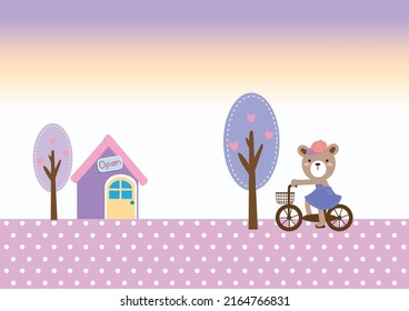 cute shop vector violet background