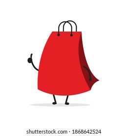 Cute shopping bag. Illustration vector graphic cartoon character  icon design. Perfect for Ecommerce, Symbol of promotion sale, store web element. Illustration E-commerce Shopping Symbols.
