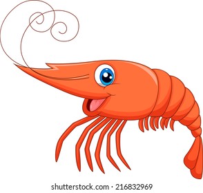 Cute Shrimp Cartoon