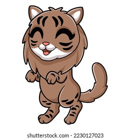 Cute siberian cat cartoon standing
