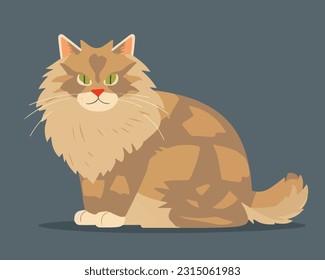 Ilustración del vector del gato siberiano