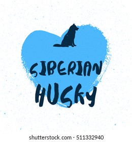 Cute siberian husky vector