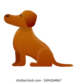 Cute Sick Dog Icon. Cartoon Of Cute Sick Dog Vector Icon For Web Design Isolated On White Background