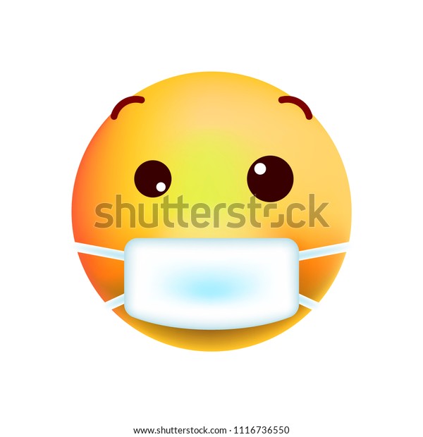 Cute Sick Emoticon On White Background Stock Vector (Royalty Free ...