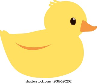 Cute sideways duck illustration material