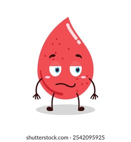 cute silent expression of blood character