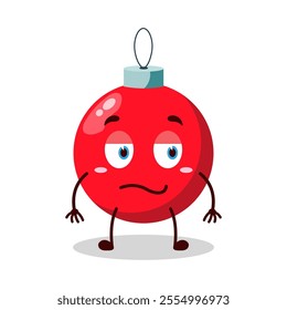 cute silent expression of Christmas ball cartoon character
