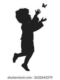 Cute Silhouette of a Child Illustration