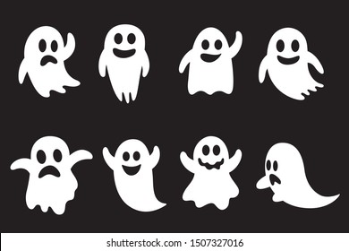 Cute Silhouette Halloween Ghost Collection