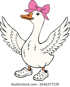 Bela Gansa Boba, Gansa Gansa, Gansa Mamãe, Pato Coquette, Menina engraçada 