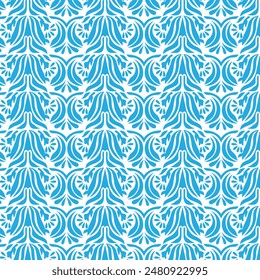 Cute silver floral pattern and Colorful pattern on a white background