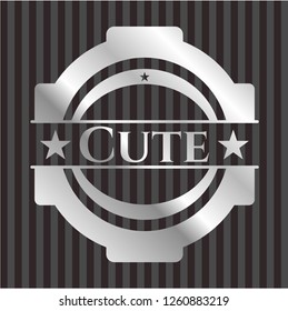 Cute silvery badge