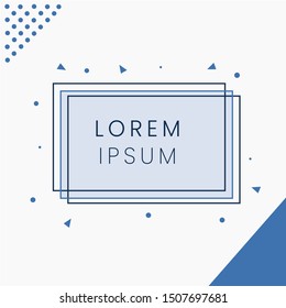 Cute simple abstract background layout template design with place for text. Random shape blue colored.