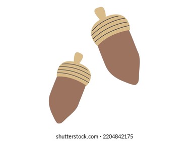 cute and simple acorn illustration