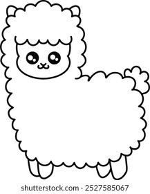 Bonito e Simples Alpaca Line Art