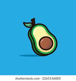 cute and simple avocado illustration