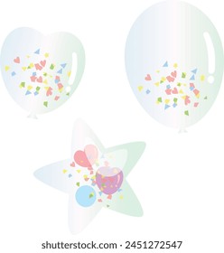 Material de ilustración de globo simple lindo