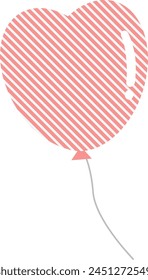 Cute simple balloon illustration material