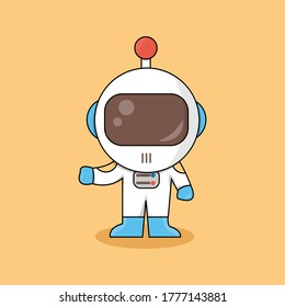 cute simple cartoon astronaut vektor design