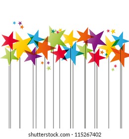 Cute and simple Christmas card with Christmas stars