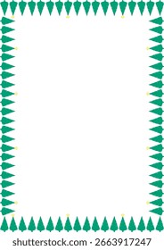 Marco de árbol de Navidad simple lindo. Plantilla de Naturaleza para escribir texto. Diseño de la ducha del bebé