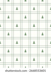 Design de padrão sem emenda de árvore de natal simples bonito. Ilustração vetorial.