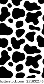 Lindo, simple diseño de patrón de piel de vaca para los amantes de las vacas y los animales Icon Symbol Plantilla Vector de estilo plano.
