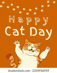 A cute simple design for world Cat Day, August 8th A perfect gift for your mother, sister, wife or girlfriend.