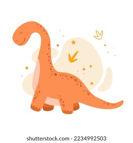 Cute simple dino vector illustration