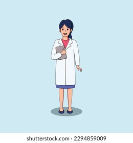 cute simple doctor character for labor day