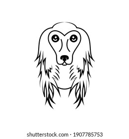 Cute simple dog line Art Logo Design