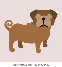 Niedliches und einfaches Hunde-Logo