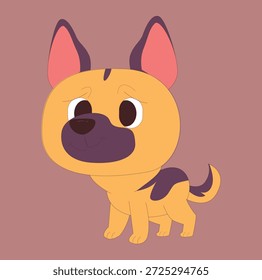 Niedliches und einfaches Hunde-Logo