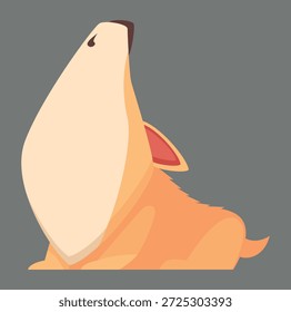 Lindo y sencillo logotipo del perro