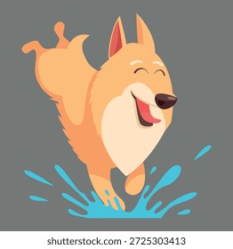 Lindo y sencillo logotipo del perro