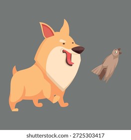 Lindo y sencillo logotipo del perro